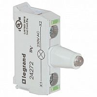 Блок со встроенным светодиодом для головок - Osmoz - для кнопочных постов - 230 В~ - зеленый |  код. 024272 |   Legrand